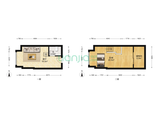 蓝光中央广场 1室1厅1卫 35平方