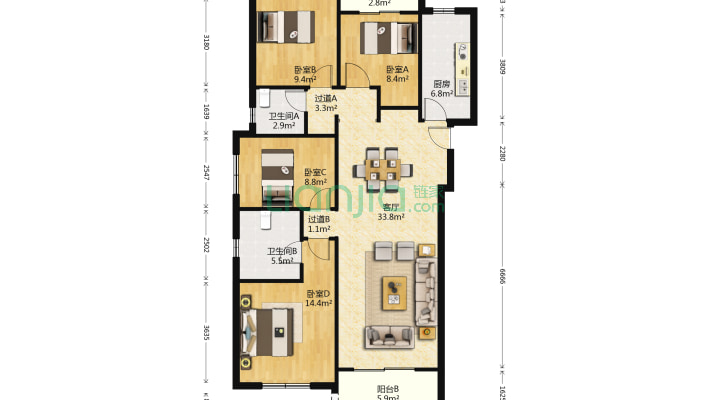 保利庭瑞阅江台璟园二手房实景图