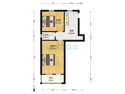 康健路24弄 2室0厅1卫 52平方