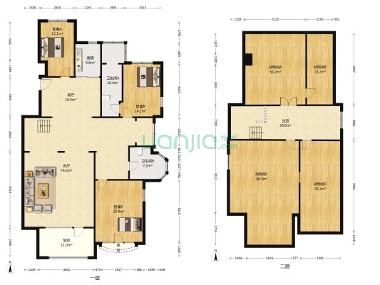 小平岛海郡 3室2厅2卫 111平方