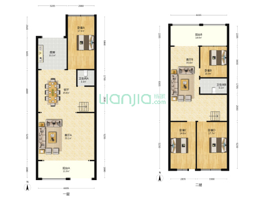 绿叶岛 4室3厅2卫 254平方