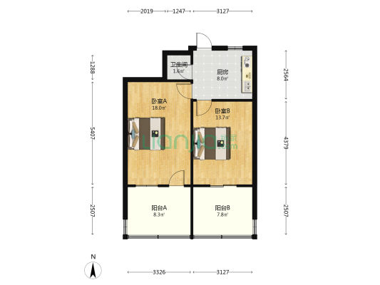 电厂南院小区 2室0厅1卫 48平方