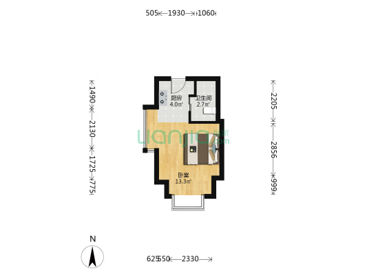 蔚来商寓楼（未来汇） 1室0厅1卫 30平方