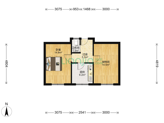 长宁里 1室0厅1卫 40平方