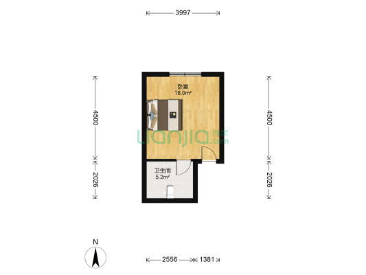 云水世纪明珠西区 1室0厅1卫 33平方