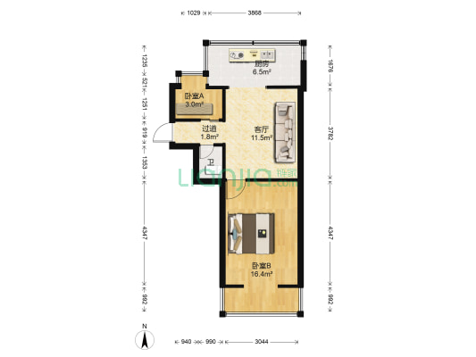 佴家湾324号 2室1厅1卫 36平方
