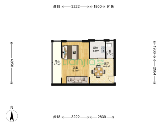 东华街9号院 1室1厅1卫 40平方