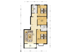 天龙小区精装南北通透三居，本满五唯一。-涿州天龙小区户型图