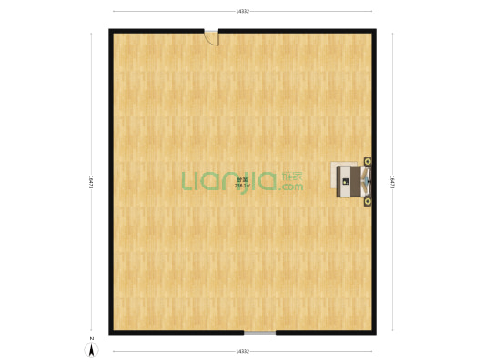 公园大地三期 1室0厅0卫 161平方