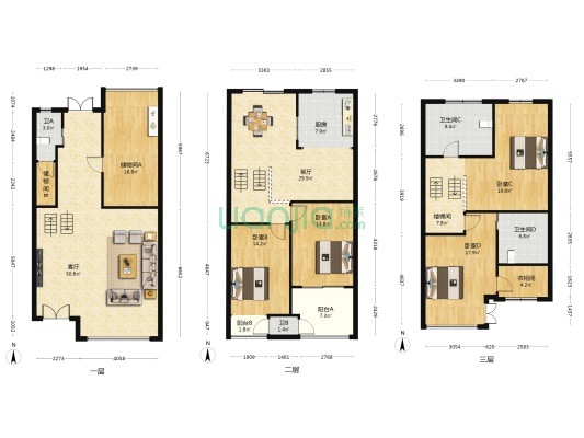 水蓝郡 4室2厅4卫 233平方