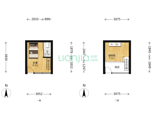 玉阁一巷 1室0厅1卫 16平方
