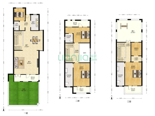 龙湖·双珑原著 4室2厅4卫 266平方