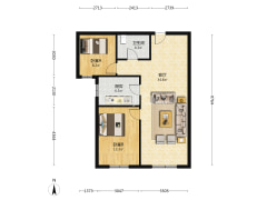 鸿坤理想湾明厨明卫的两居，中间楼层采光.好税费低-涿州鸿坤理想湾南区户型图
