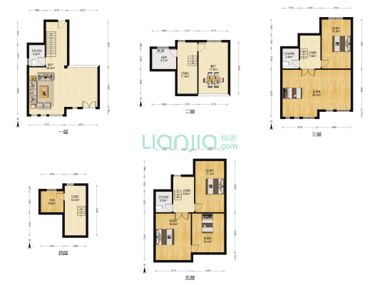 明月山庄 6室2厅3卫 321平方