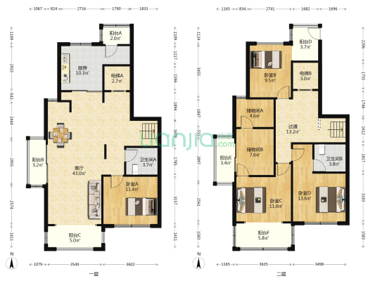 鲁能泰山7号院 4室1厅2卫 156平方