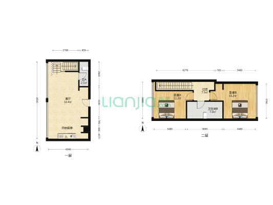 金奥国际公馆 2室1厅2卫 127平方
