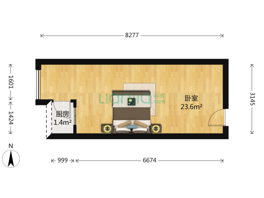 瑞升城北橡树林 1室0厅0卫 37平方