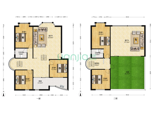 商校花园 5室2厅2卫 180平方