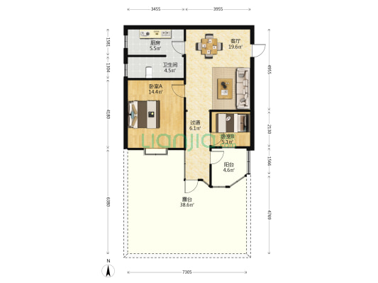 翠岩路81号 2室1厅1卫 72平方