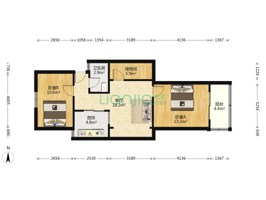 樱花苑(玄武) 2室1厅1卫 75平方