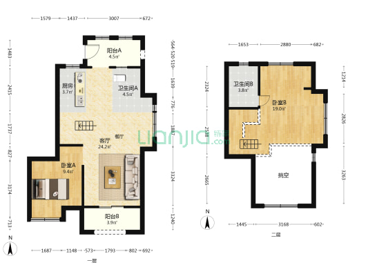 三盛雅居乐璞悦长滩 2室1厅2卫 99平方