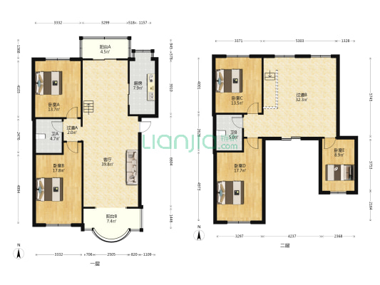 天明家园 5室1厅2卫 202平方
