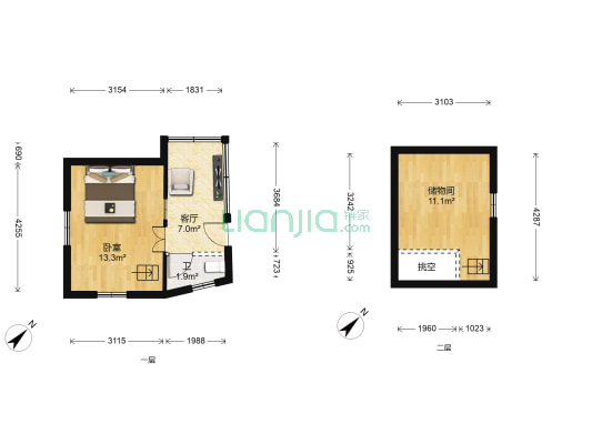 梧桐埕巷 1室1厅1卫 38平方