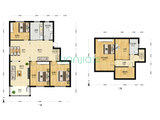 铁狮新村 5室3厅2卫 127平方