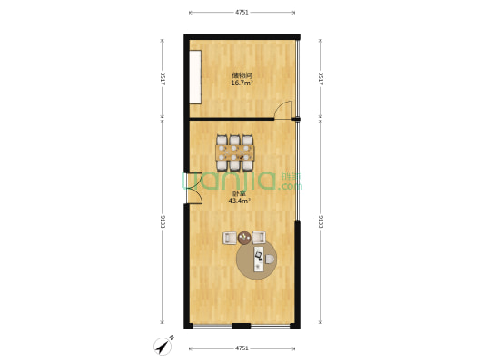 中安广场 1室0厅0卫 73平方