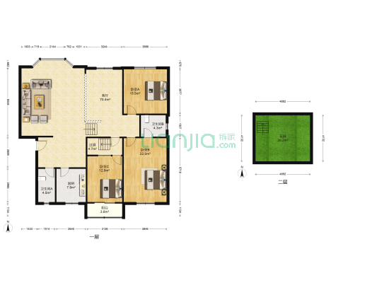 金穗花园 3室1厅2卫 166平方