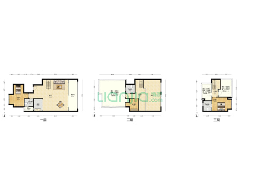 招商渝天府蔓维拉 3室1厅3卫 153平方