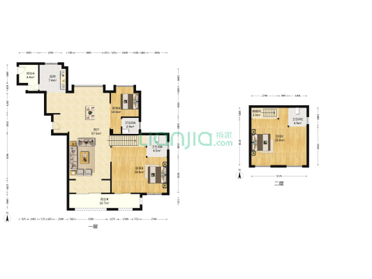 时代华鸿中央公园 3室1厅3卫 167平方