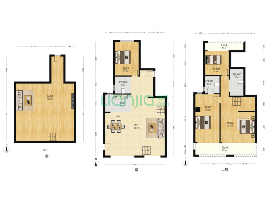 爱情公望府 5室1厅3卫 160平方