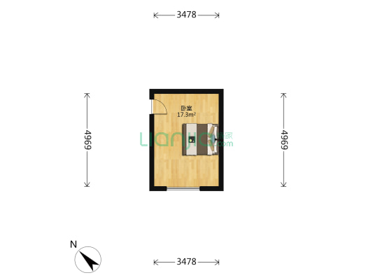 襄阳铁路分局家属院 1室0厅0卫 85平方