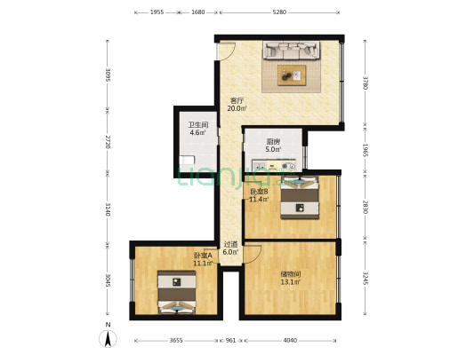 大营路163号 2室1厅1卫 88平方