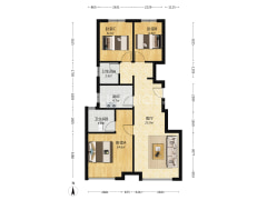 3居2卫 毛坯 中楼层 满二 15号楼无遮挡-涿州华远海蓝城二期户型图