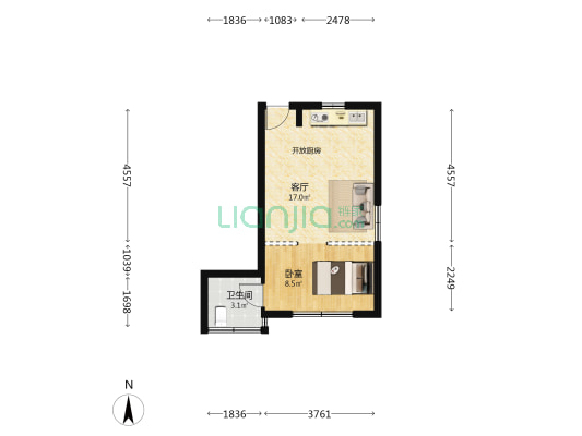 五原路96弄 1室1厅1卫 41平方