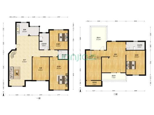 富奥临河湾 4室1厅3卫 216平方