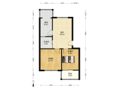 此房满五 一梯两户 简单装修  位置好-涿州欣欣庄园户型图