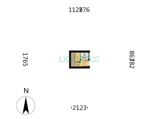 蔡家胡同 1室0厅1卫 6平方