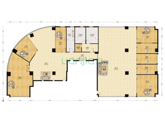 海明大厦 8室2厅2卫 748平方