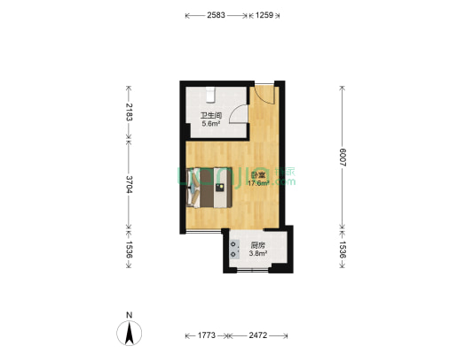 金海·温泉小镇 1室0厅1卫 37平方