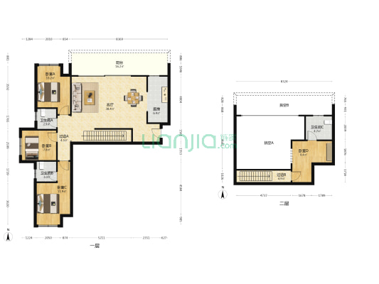 金科博翠宸章 4室1厅3卫 133平方
