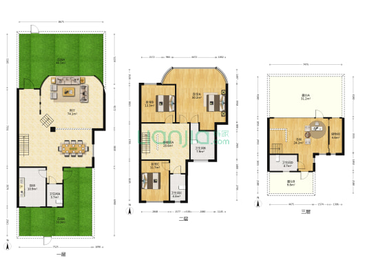 伊顿山庄 4室1厅4卫 391平方