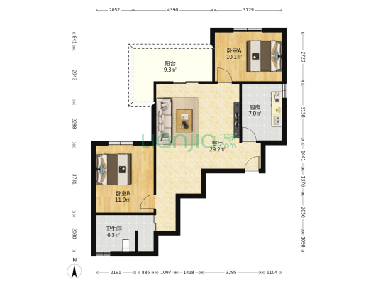 水晶森林一期 2室1厅1卫 162平方