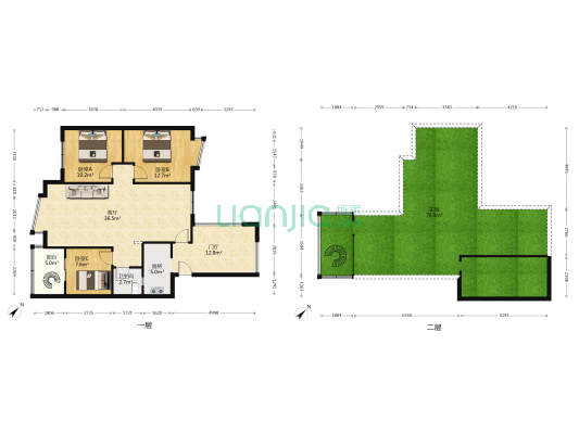 香林名宅 3室1厅1卫 102平方