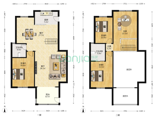 橄榄城 4室2厅2卫 197平方