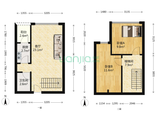 新际首座 2室1厅1卫 39平方