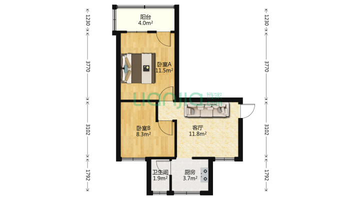 铁路新村1路二手房实景图