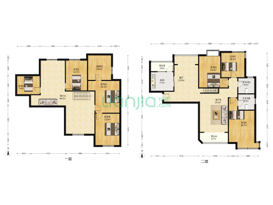 园林式小区，带下跃，买一层带一层，配套齐全。-户型图